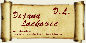 Dijana Lacković vizit kartica